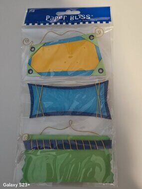RARE NIP PAPER BLISS SUMMER CARDSTOCK EMBELLISHMENT SCRAPBOOKING CRAFTS GIFT TAG